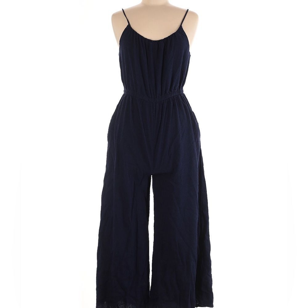 Haute Hippie summer staple, NET. Linen blend jumpsuit w pockets. Lg. - Picture 5 of 9